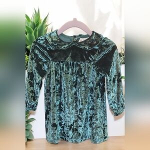 Cat & Jack  Baby Faux Crushed Velvet Long Sleeve Formal Dress